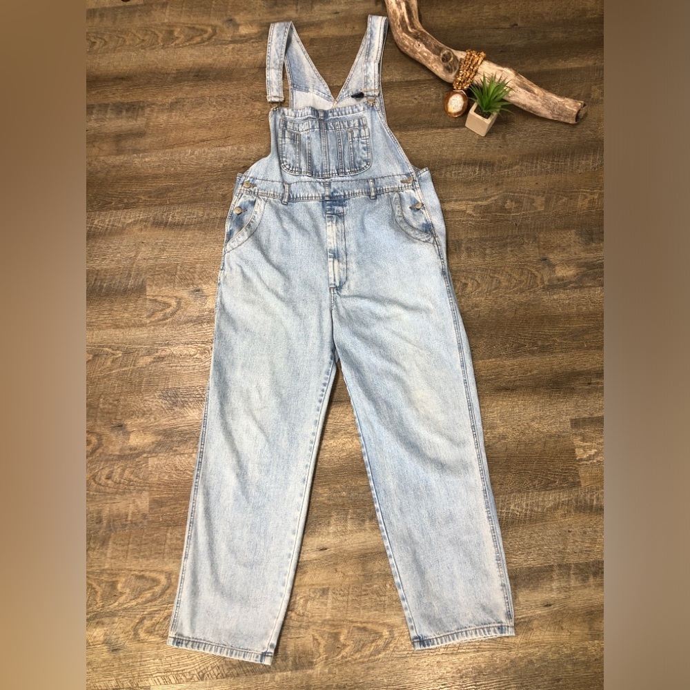County Seat Nuovo Vintage Light Wash Overalls Size Medium